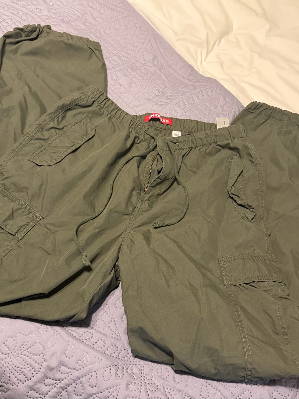 UNIONBAY Olive Green Cargo Track Pants